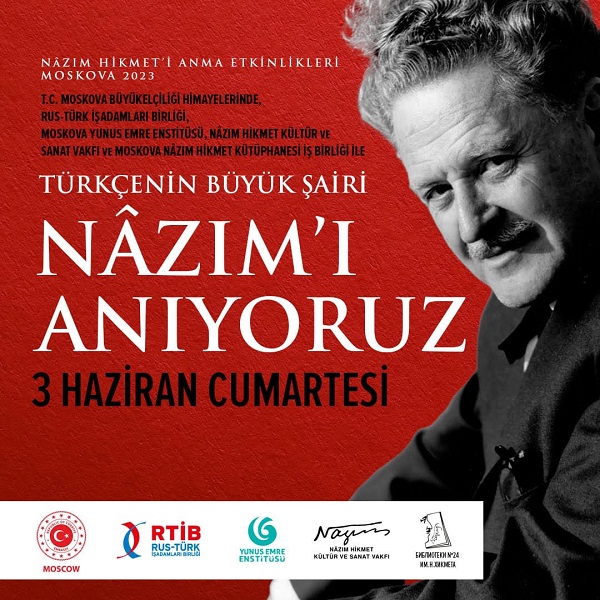 RTİB, bu yılki Nazım Hikmet’i anma programını duyurdu