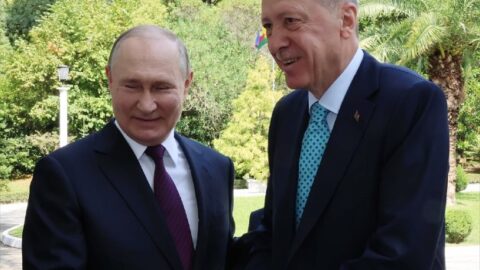 Putin-Erdoğan görüşmesinden çarpıcı kareler