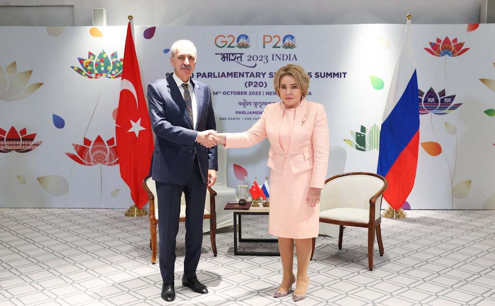 TBMM Başkanı Kurtulmuş, Matviyenko ile görüştü