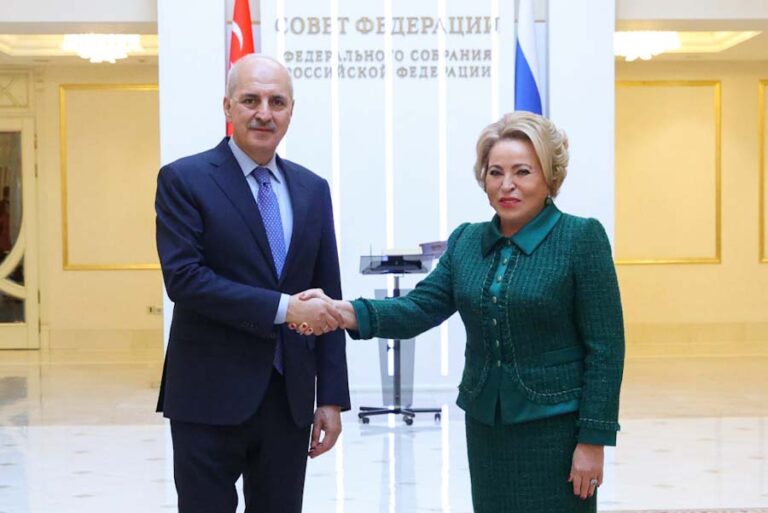TBMM Başkanı Kurtulmuş, Rusya Federasyon Konseyi Başkanı Matviyenko ile görüştü
