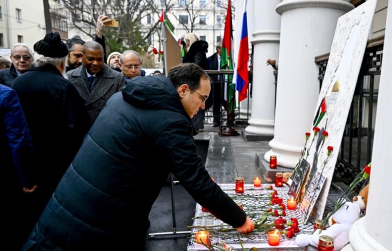 Moskova Büyükelçisi Bilgiç’in de katıldığı Filistin halkıyla dayanışma etkinliği düzenlendi