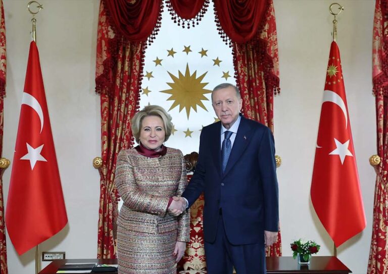 Erdoğan, Rusya Federasyon Konseyi Başkanı Matviyenko’yu kabul etti