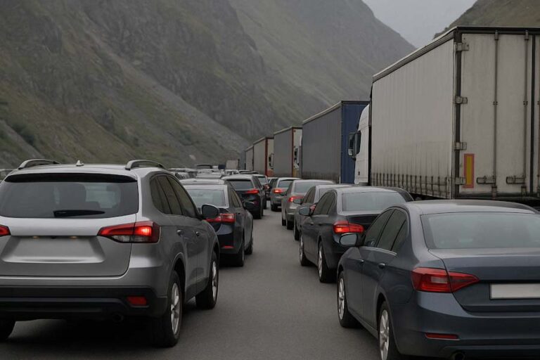 Rusya ile Gürcistan’ı bağlayan yol trafiğe açıldı