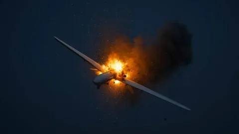 Moskova semalarında dört İHA vuruldu