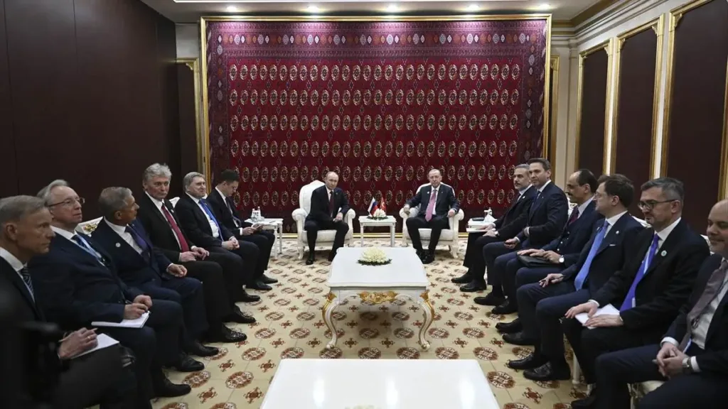 Cumhurbaşkanı Erdoğan, Rusya Devlet Başkanı Vladimir Putin ile bir araya geldi.