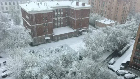 Moskova nisan sonunda kara uyandı: Başkentte kış havası geri döndü