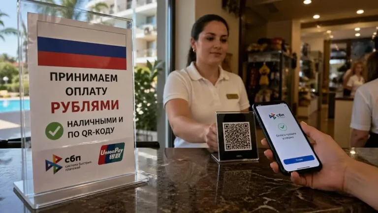 Rus turistlere Antalya’da QR kod ve nakit ruble seçeneği