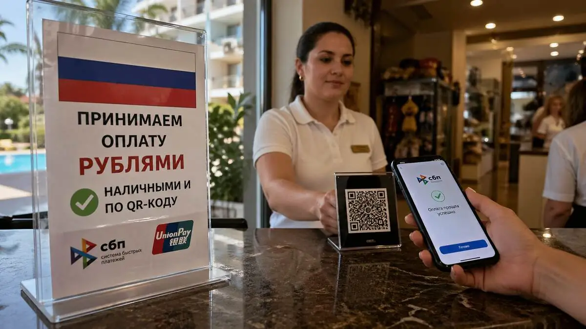 Rus turistlere Antalya’da QR kod ve nakit ruble seçeneği