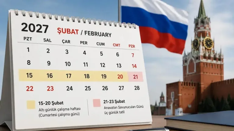 Rusya’da 2027’de sadece bir hafta altı gün çalışılacak