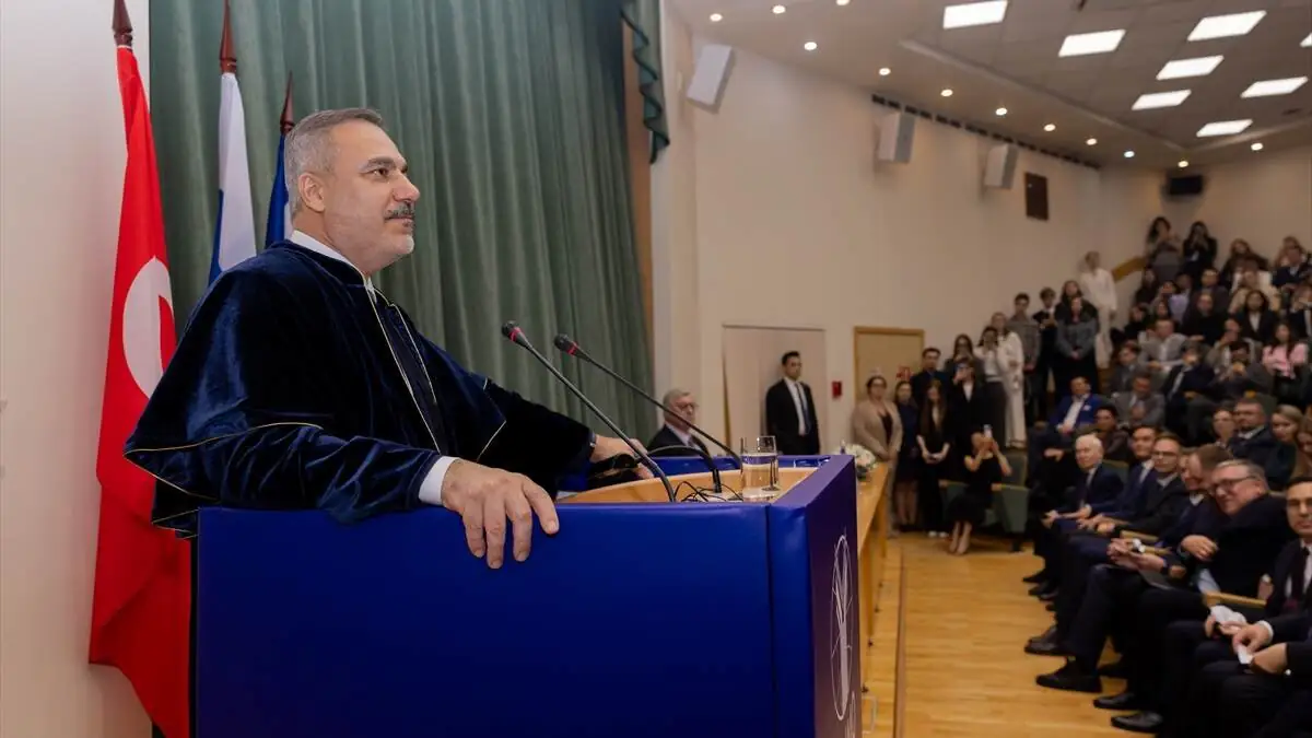 Bakan Fidan’a Moskova Devlet Uluslararası İlişkiler Enstitüsünden fahri doktora ünvanı